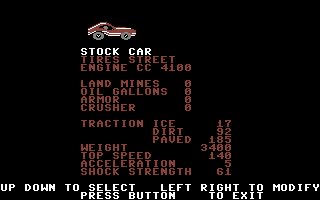 Racing Destruction Set Commodore 64 screenshot