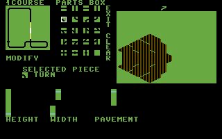 Racing Destruction Set Commodore 64 screenshot