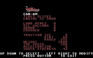 Racing Destruction Set Commodore 64 screenshot