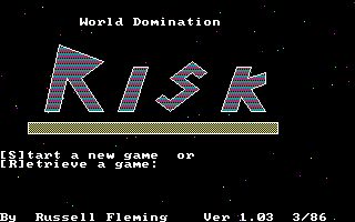 Risk DOS screenshot