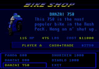 Road Rash II Genesis screenshot