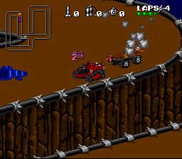 Rock n' Roll Racing SNES screenshot