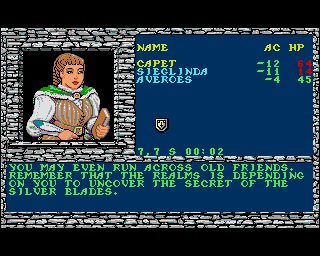 Secret of the Silver Blades - Amiga