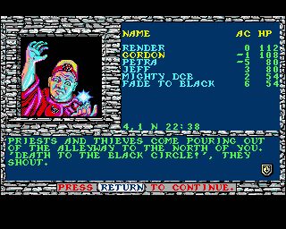 Secret of the Silver Blades - Amiga