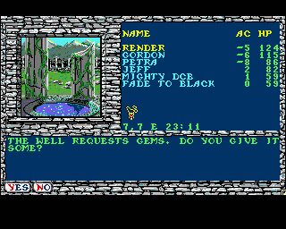 Secret of the Silver Blades Amiga screenshot