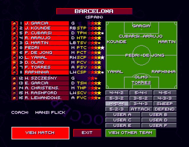 Sensible World of Soccer 2025-26 - Amiga version