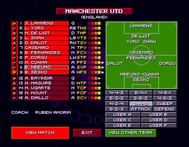 Sensible World of Soccer 2025-26 - Amiga version