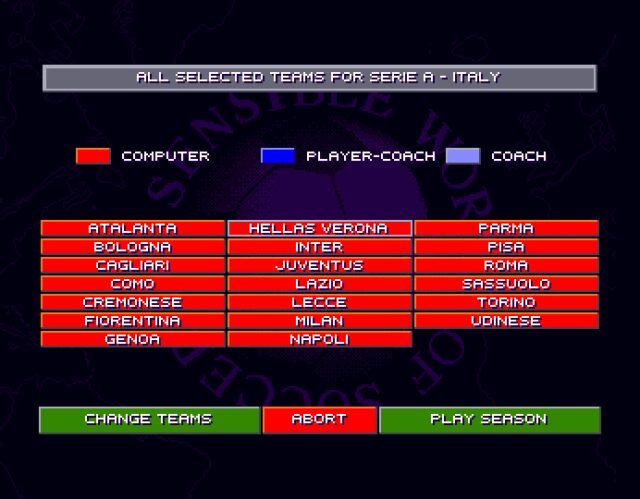 Sensible World of Soccer 2025-26 - Amiga version