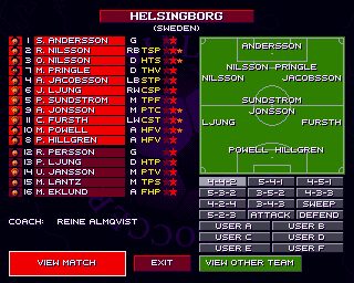 Sensible World of Soccer: European Championship Edition Amiga screenshot