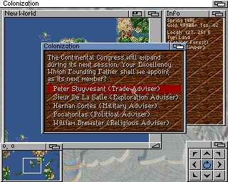 Sid Meier's Colonization Amiga screenshot