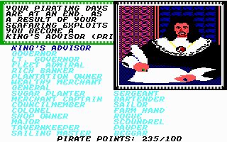 Sid Meier's Pirates! Commodore 64 screenshot