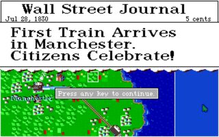 Sid Meier's Railroad Tycoon Amiga screenshot