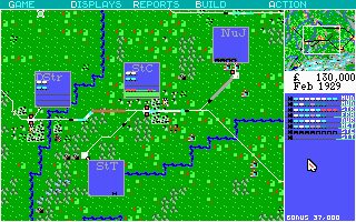 Sid Meier's Railroad Tycoon DOS screenshot