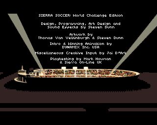 Sierra Soccer: World Challenge Edition Amiga screenshot