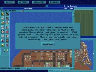 SimCity Enhanced CD-ROM DOS screenshot