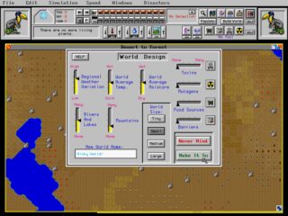 SimLife DOS screenshot