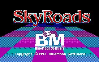 Skyroads DOS screenshot