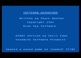 Softporn Adventure - Atari 8-bit