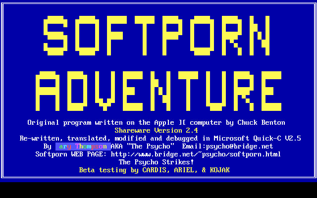 Softporn Adventure - DOS
