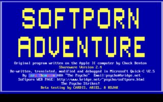 Softporn Adventure DOS screenshot
