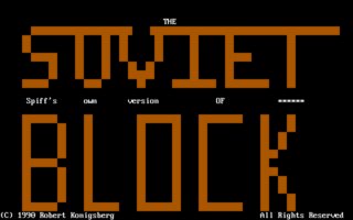 The Soviet Block DOS screenshot