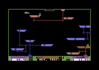 Space Taxi Commodore 64 screenshot