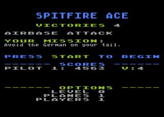 Spitfire Ace Atari 8-bit screenshot