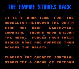 Star Wars The Empire Strikes Back NES screenshot