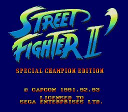 Street Fighter II: Champion Edition Genesis screenshot