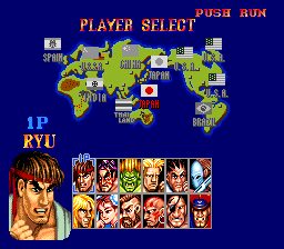 Street Fighter II: Champion Edition PC Engine screenshot