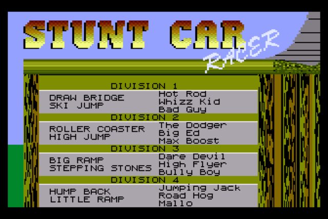 Stunt Car Racer Atari 8-bit - Atari 8-bit version