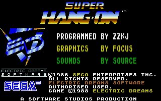 Super Hang-On Amiga screenshot