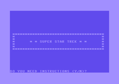 Super Star Trek - Commodore 64