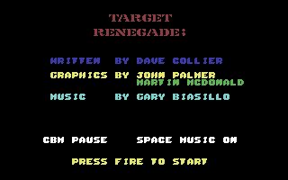 Target Renegade Commodore 64 screenshot
