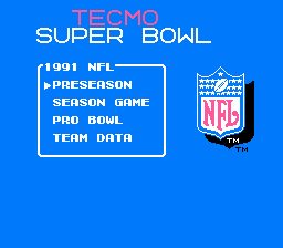 Tecmo Super Bowl NES screenshot