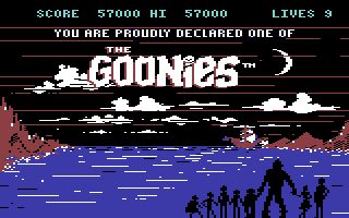 The Goonies Commodore 64 screenshot