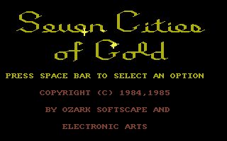 Seven Cities of Gold Amiga screenshot
