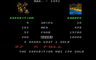 Seven Cities of Gold Amiga screenshot