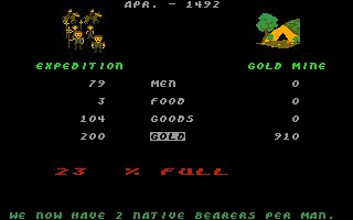 Seven Cities of Gold Amiga screenshot
