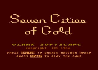 Seven Cities of Gold Atari 8-bit screenshot