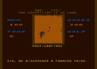 Seven Cities of Gold Atari 8-bit screenshot