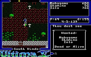 Ultima V: Warriors of Destiny Amiga screenshot
