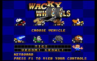Wacky Wheels DOS screenshot
