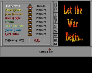 Warlords Amiga screenshot