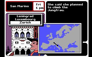 Where in Europe is Carmen Sandiego? DOS screenshot