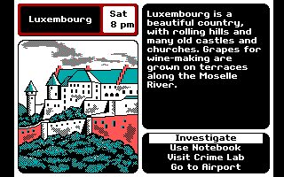 Where in Europe is Carmen Sandiego? DOS screenshot