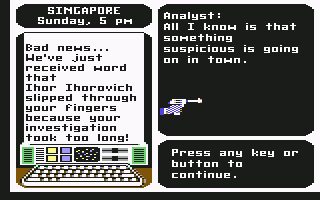 Where in the World Is Carmen Sandiego? Commodore 64 screenshot
