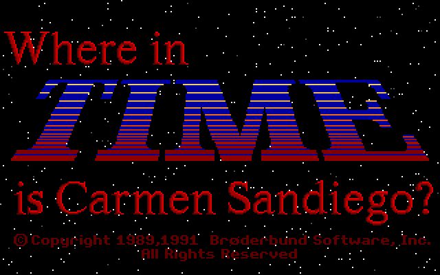 Where in Time is Carmen Sandiego? - DOS