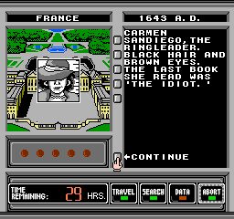 Where in Time is Carmen Sandiego? NES screenshot