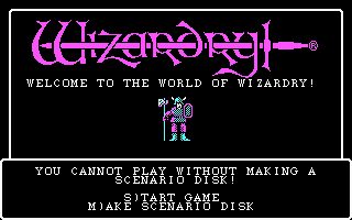 Wizardry DOS screenshot